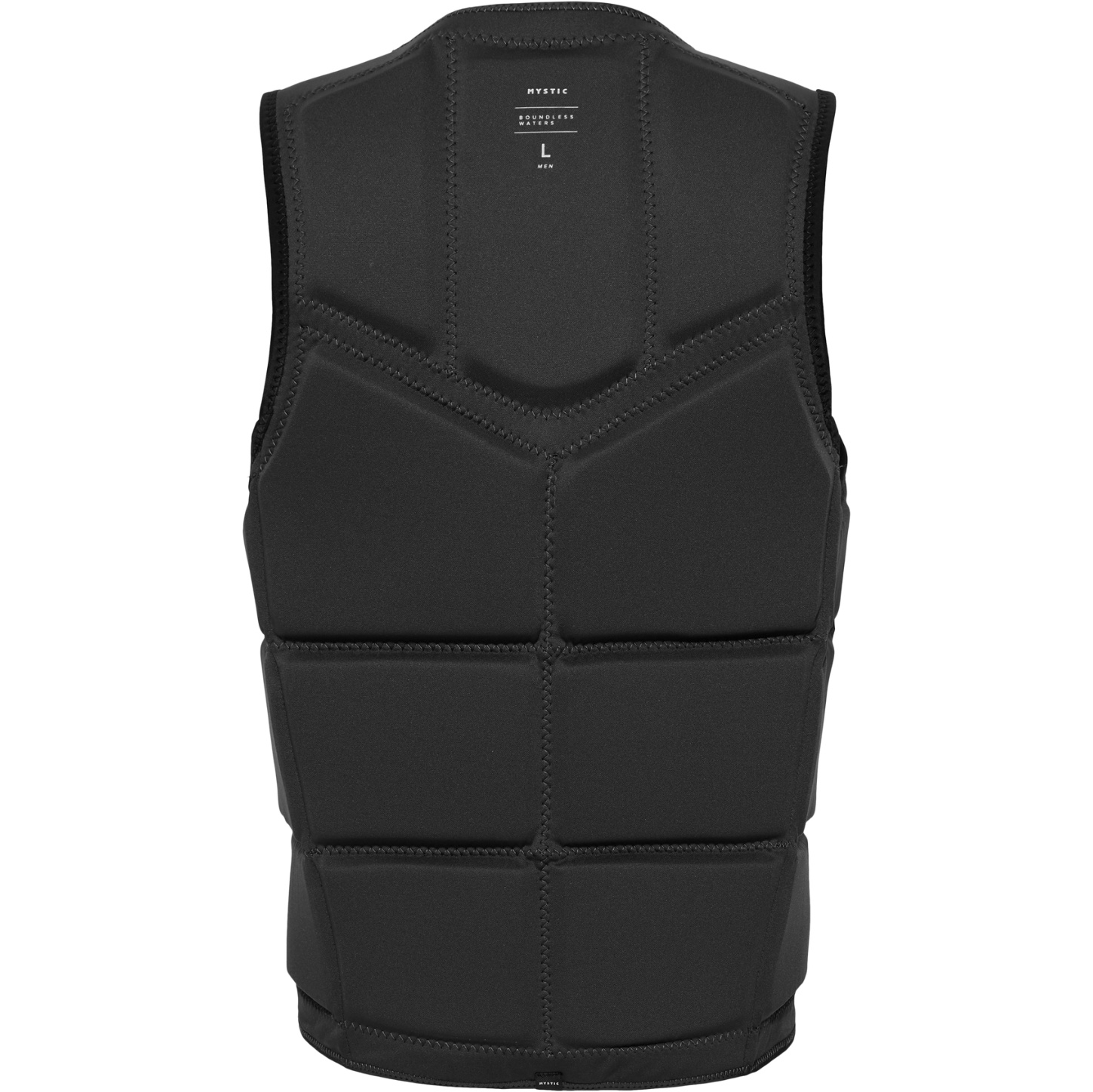 2025 Mystic Mens Brand Front Zip Wake Impact Vest 35005.240215 - Black